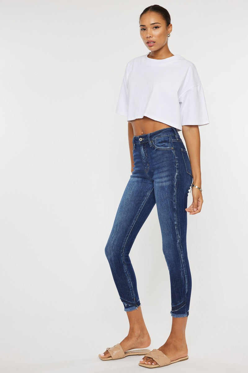 Stretchy High Rise Skinny Ankle Jeans