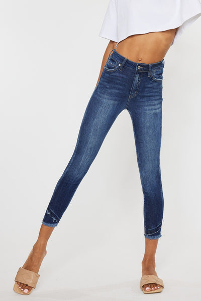 Stretchy High Rise Skinny Ankle Jeans