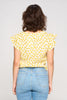 Yellow Floral Cap Sleeve Top