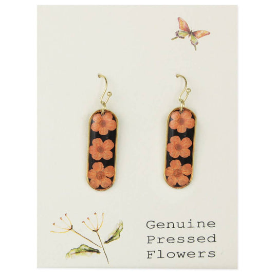 Bouquet Bar Orange Dried Flower Earrings