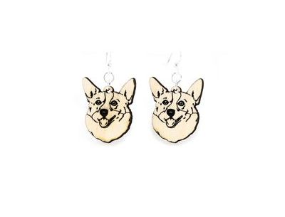 Wooden Corgi Earrings