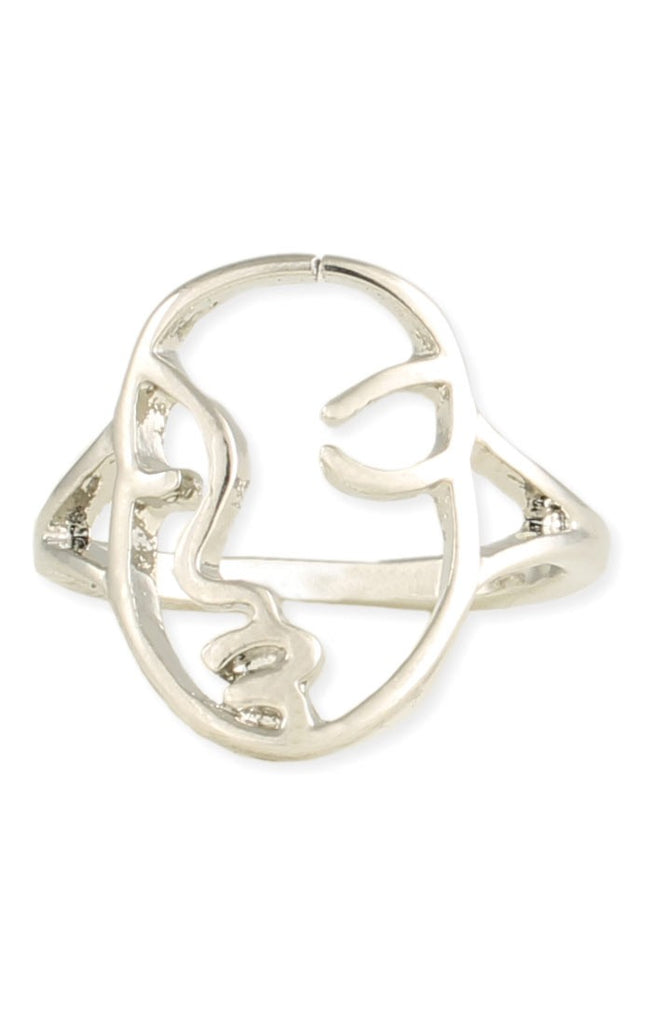 Modern Face Ring