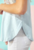 Ice Blue Patchwork Tank