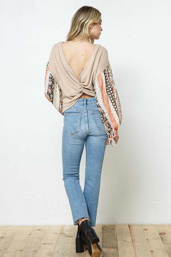 Brushed Reversible Knot Top