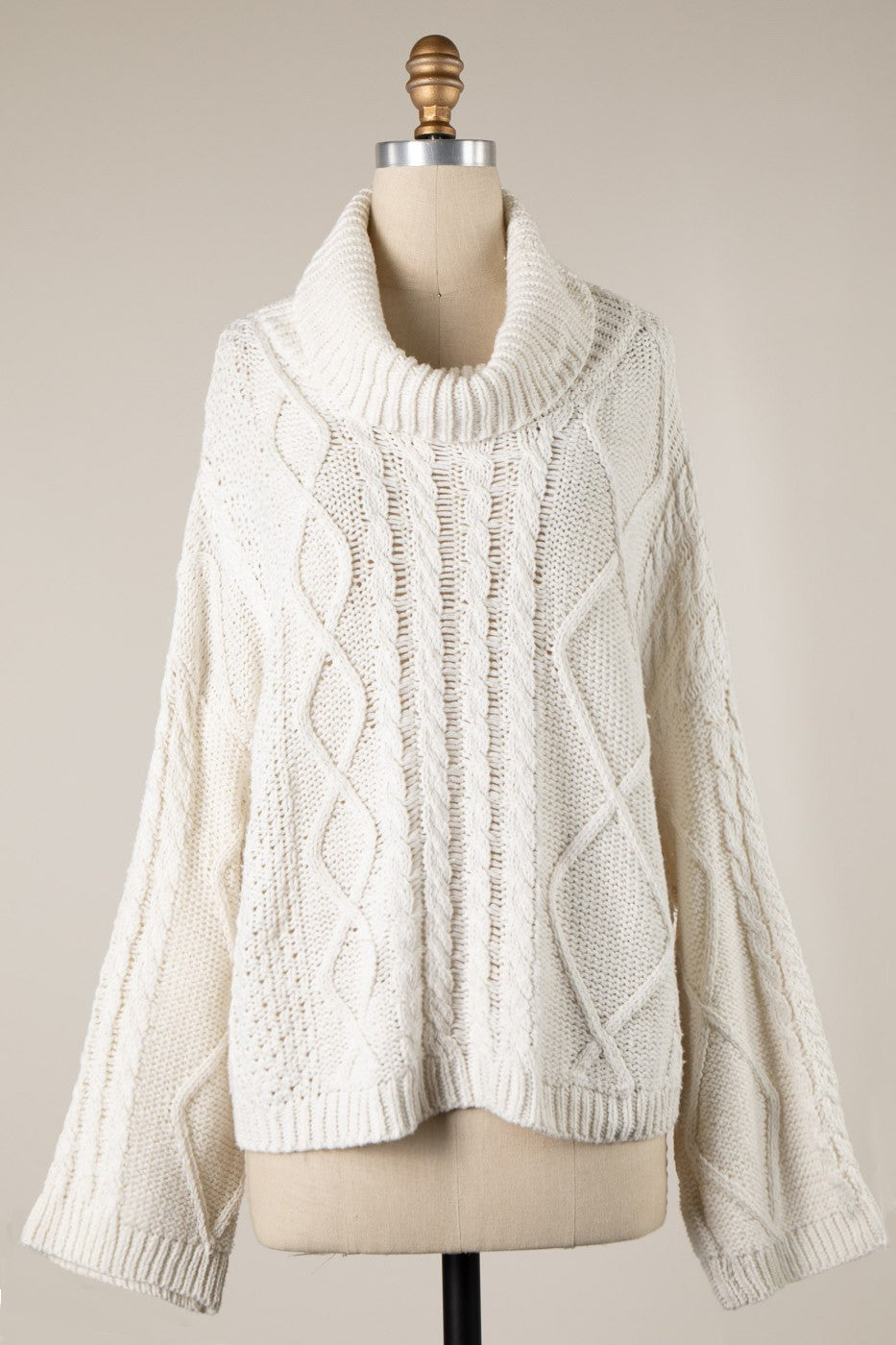 Braided Cable Knit Sweater