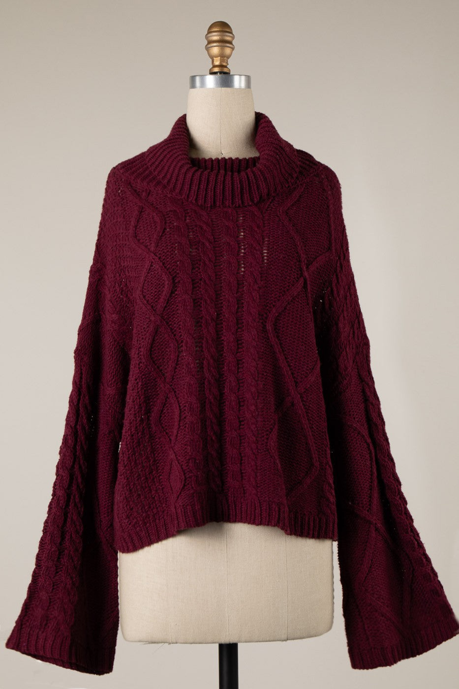 Braided Cable Knit Sweater