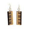 Wooden Piano Key Earrings