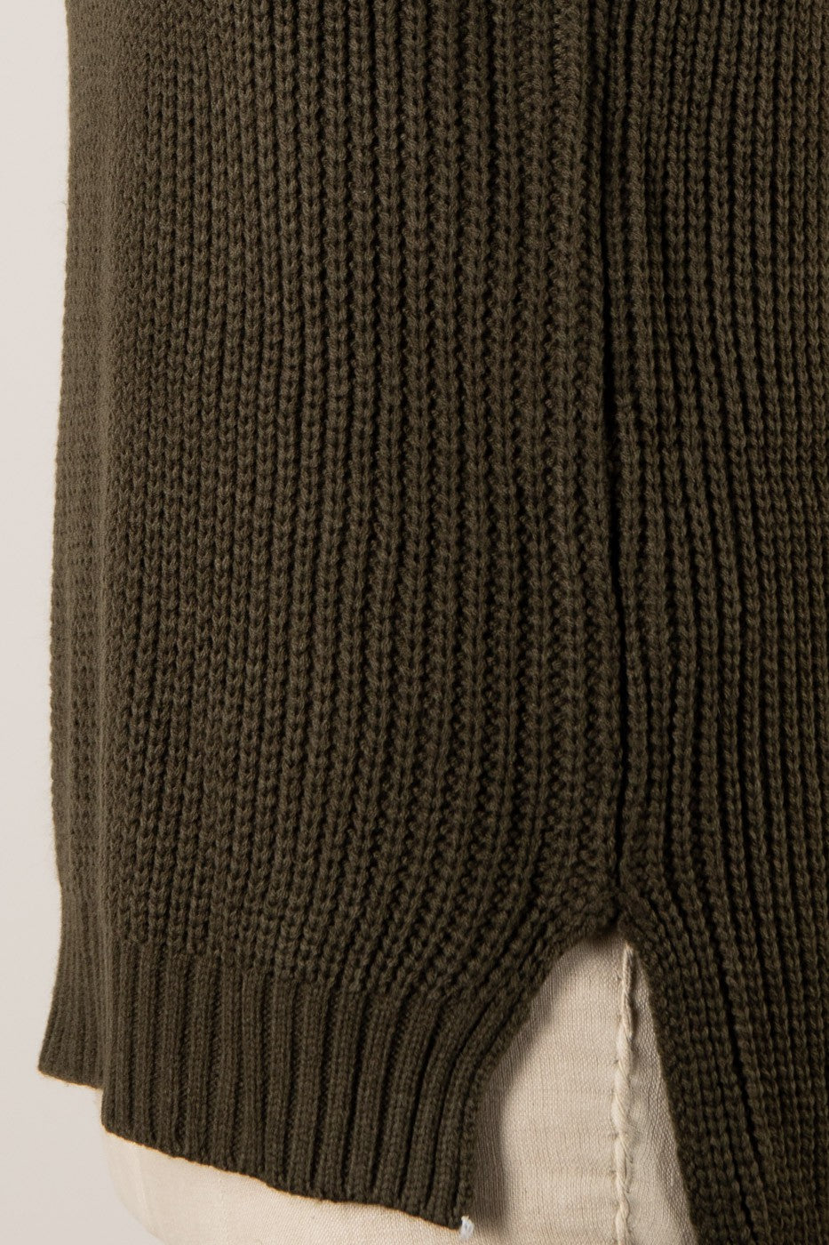 Turtleneck High-Low Cable Knit Vest