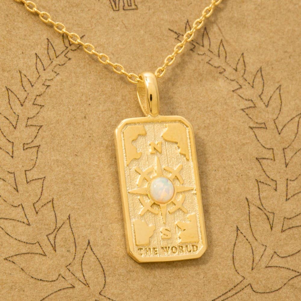 The World Tarot Card Pendant Necklace