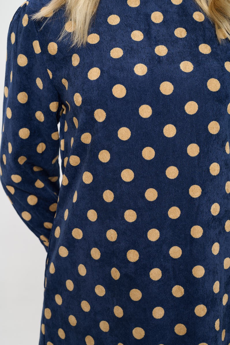 Polka Dot Corduroy Dress