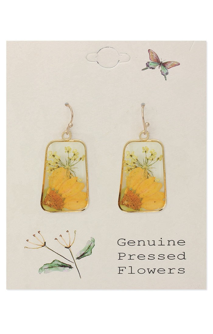 Dried Sunflower Earrings