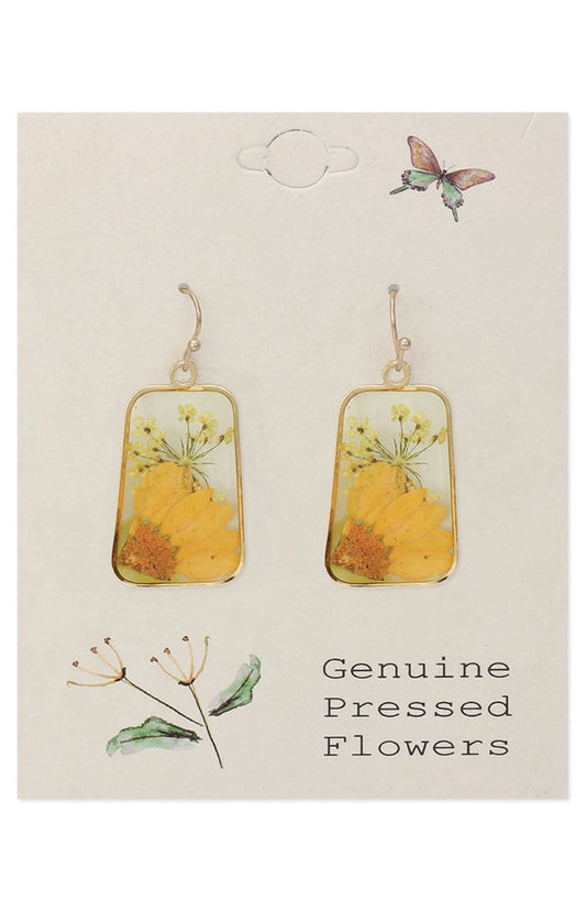 Dried Sunflower Earrings
