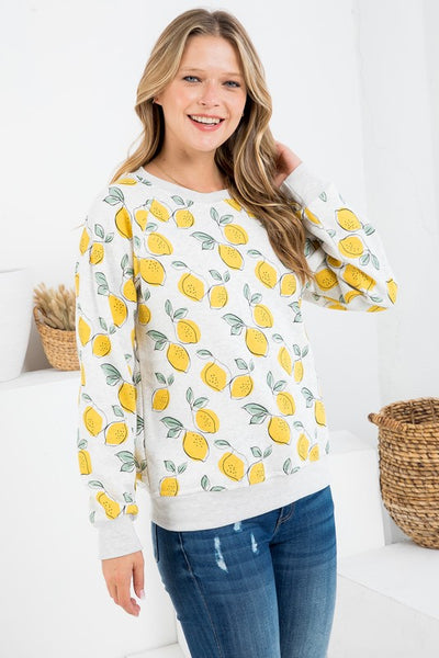 Lemon Print Sweatshirt