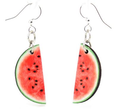 Wooden Watermelon Earrings