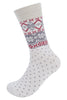 Men's White Snowflake Novelty Socks