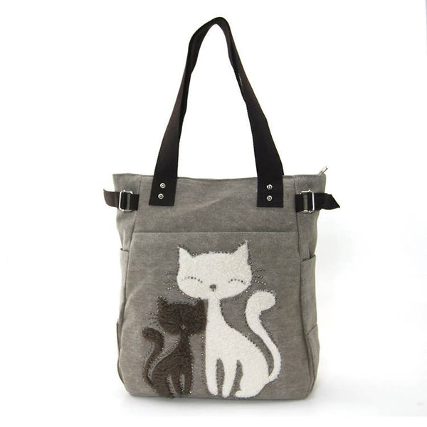 Faux Fur Lovely Cats Tote Bag