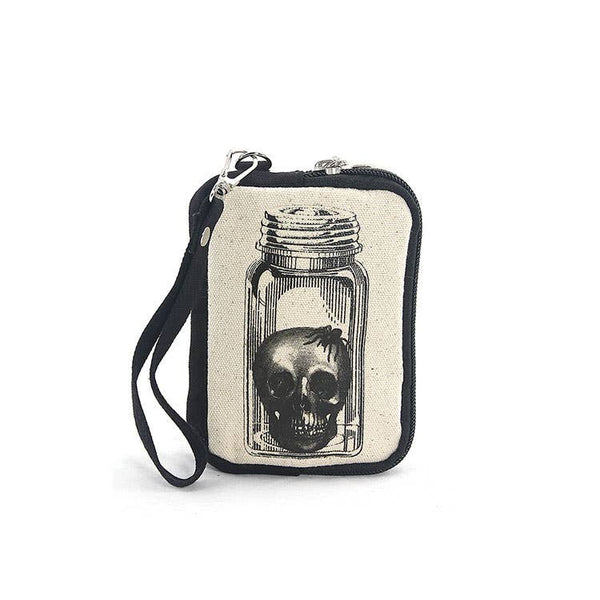 Head in Jar Vintage Print Wristlet