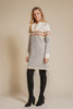 Striped Cowl Neck Sweater Dress