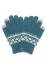 Geometric Knit Touch Gloves