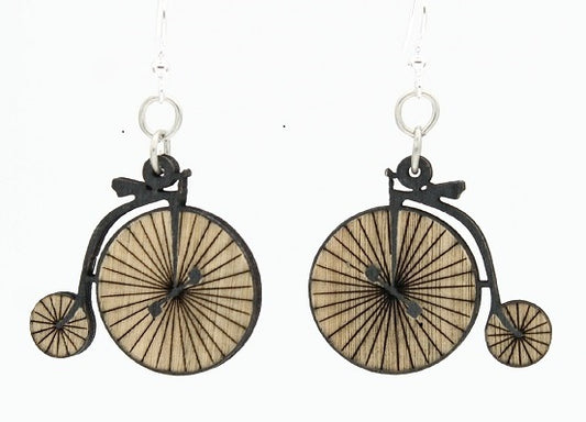 Old Fashioned Bicycle Earrings