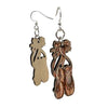 Wooden  Ballet Shoe Earrings