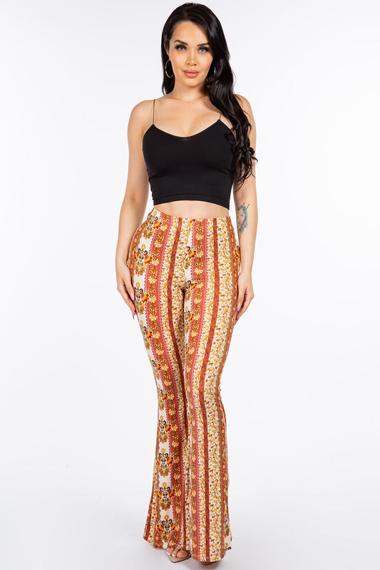Boho Golden Fall Bell Bottoms