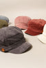 Corduroy Cabbie Hat w/ Buttons