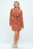 Mini Heart Print Corduroy Dress