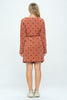 Mini Heart Print Corduroy Dress