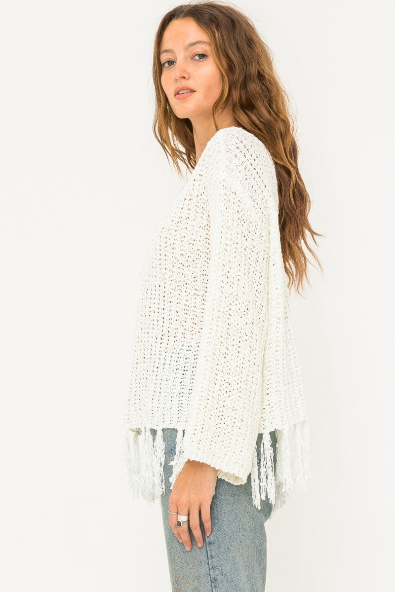 Fringe Bottom Sweater