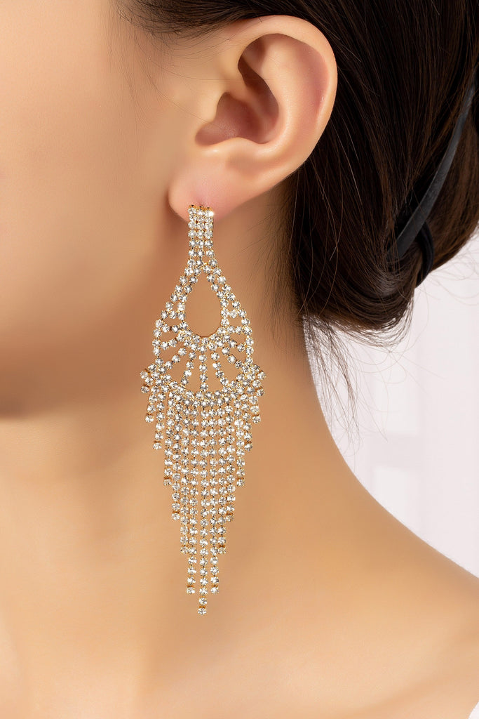 Rhinestone Opera Earrings