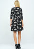 Crystal Cat Print Sweater Dress