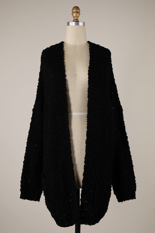 Popcorn Knit Cardigan