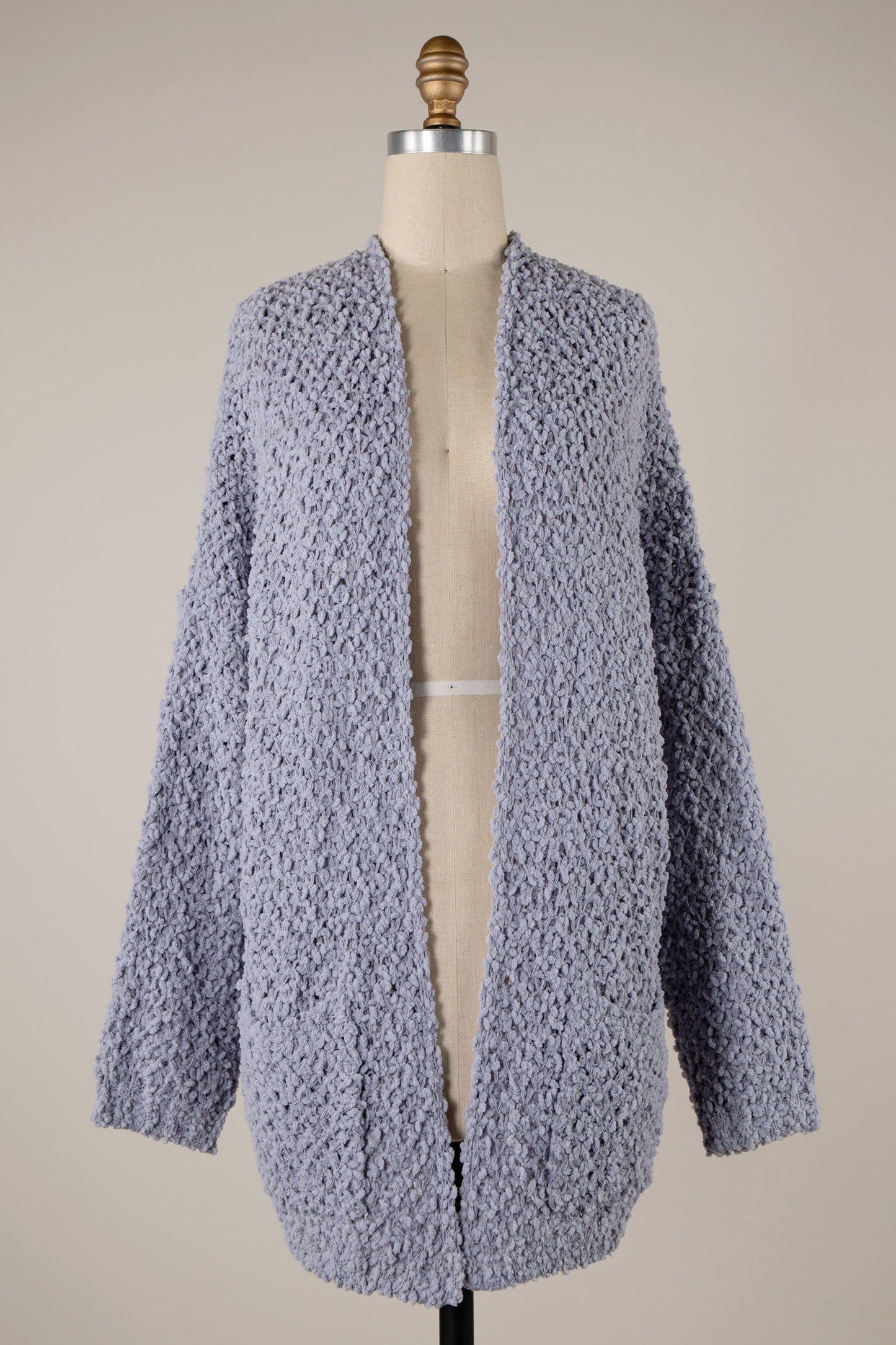 Sky Popcorn Knit Cardigan