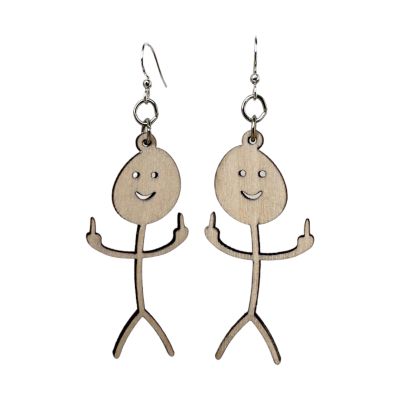 Flippin Stick Man Earrings