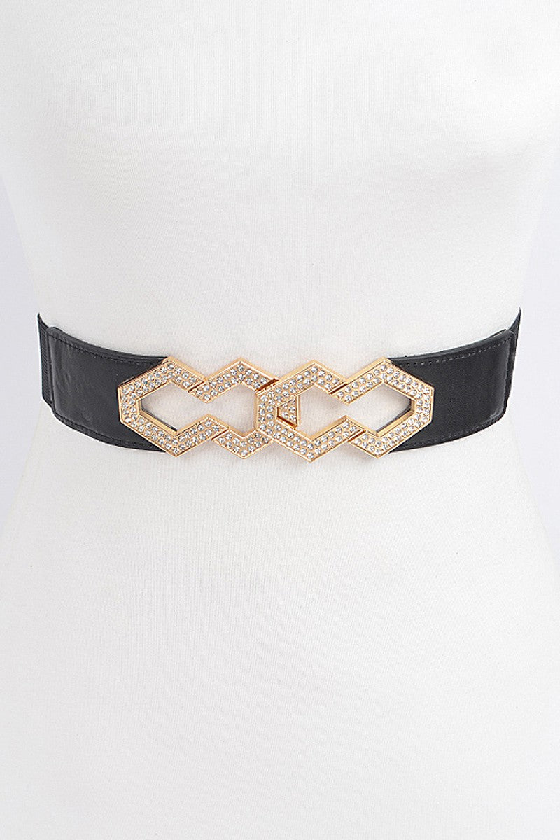 Rhinestone Cuff Elastic Belt