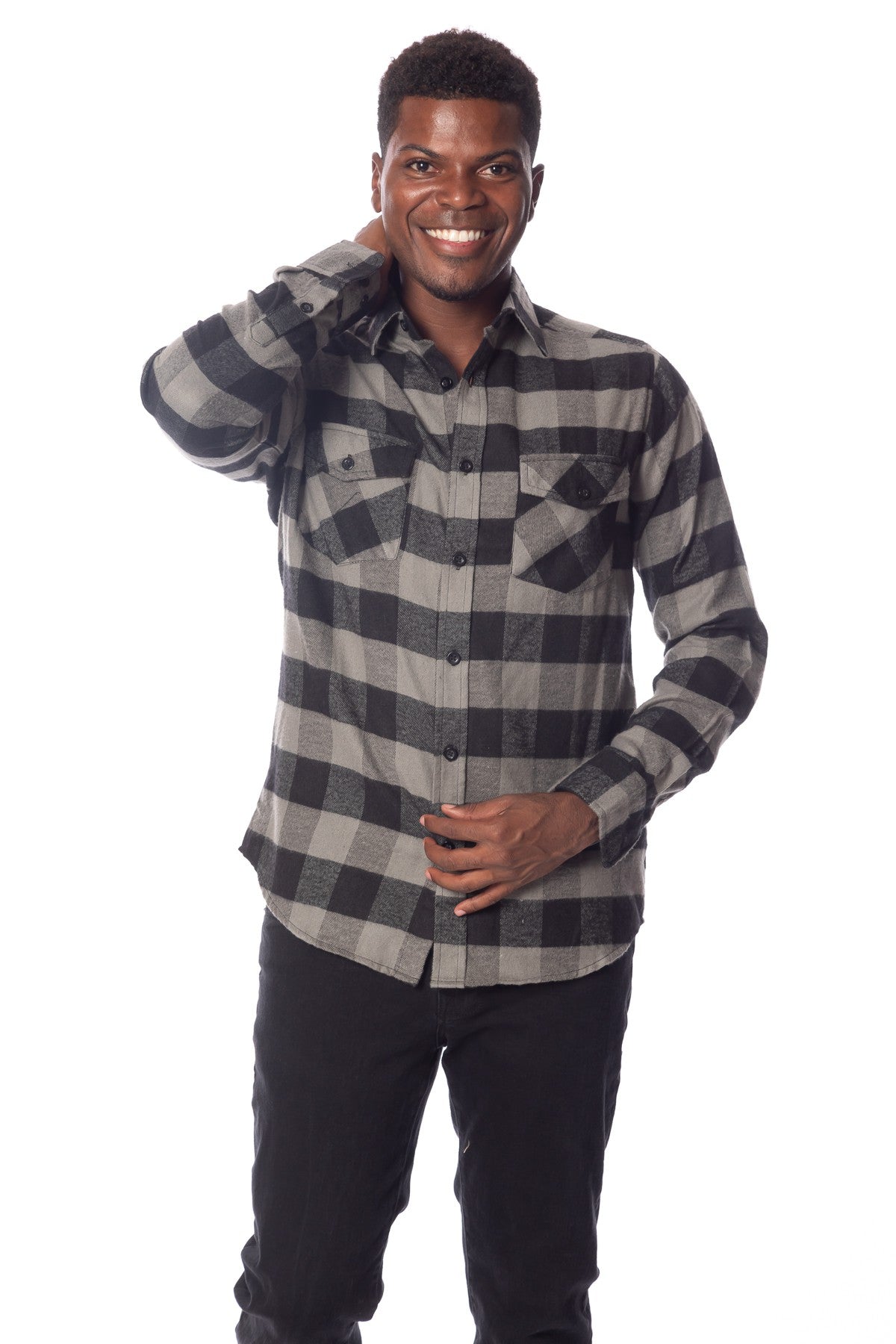 Men's Charcoal Flannel