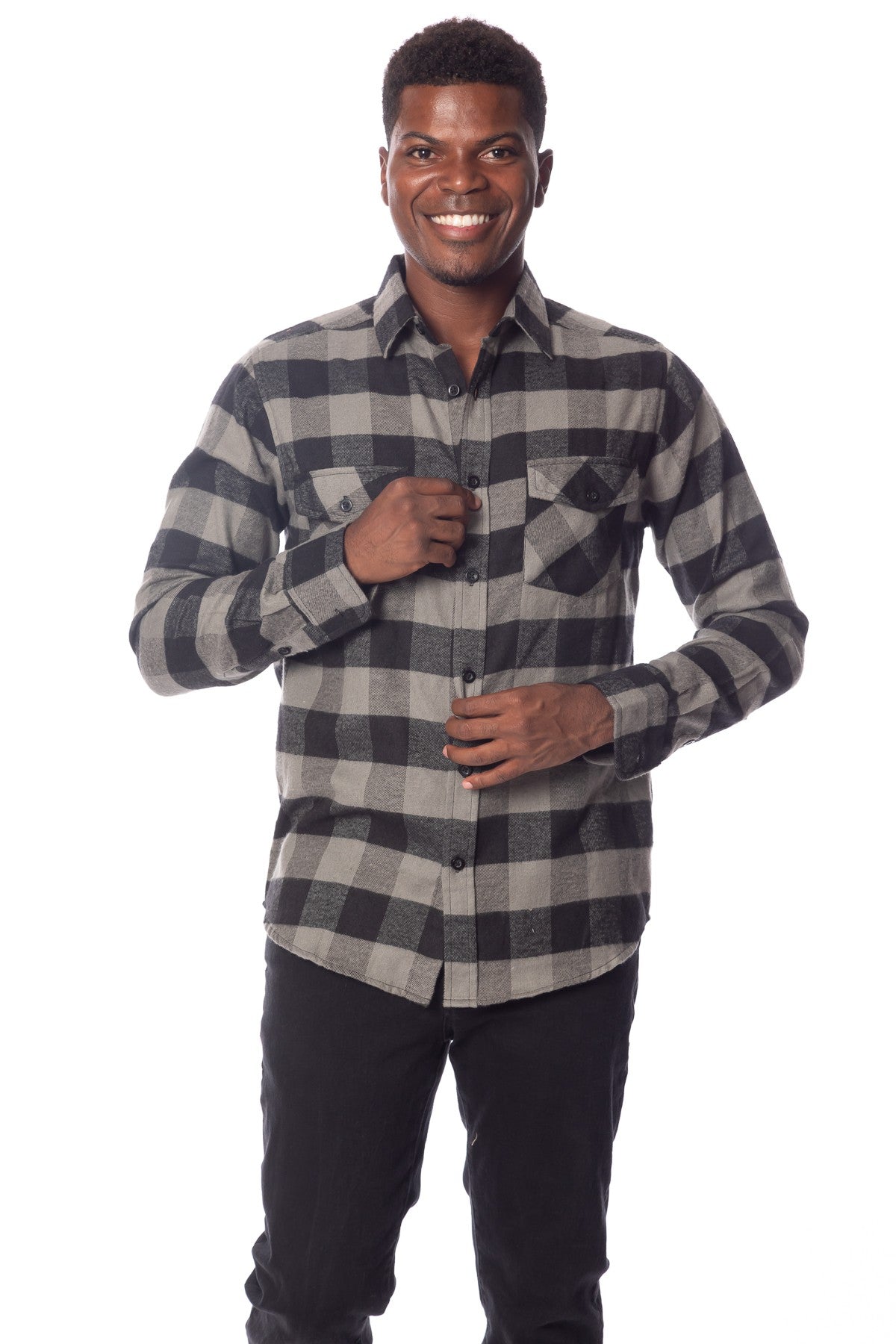 Men's Charcoal Flannel