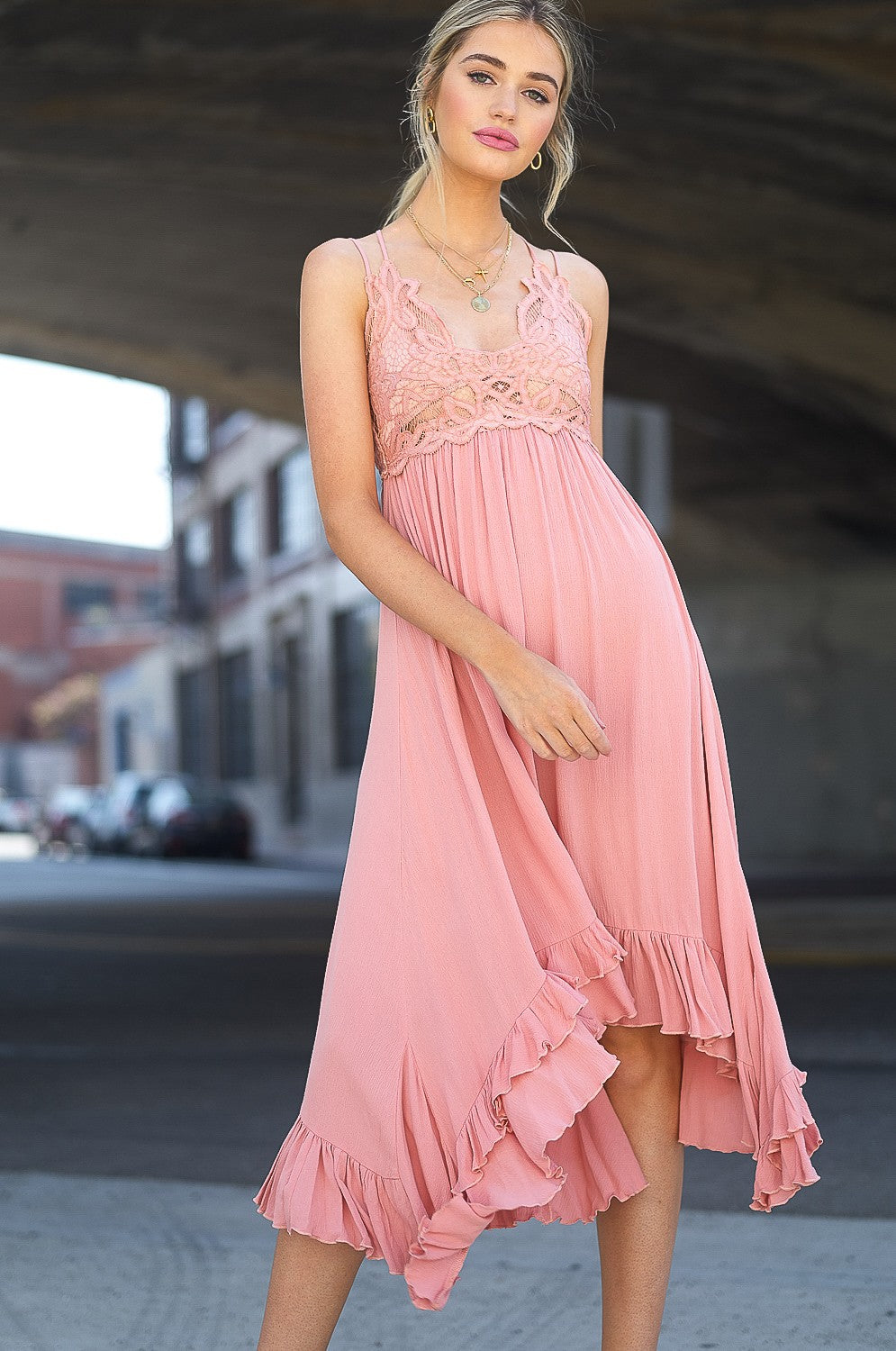Crochet Lace Maxi Dress