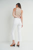 Cropped White Denim Jeans