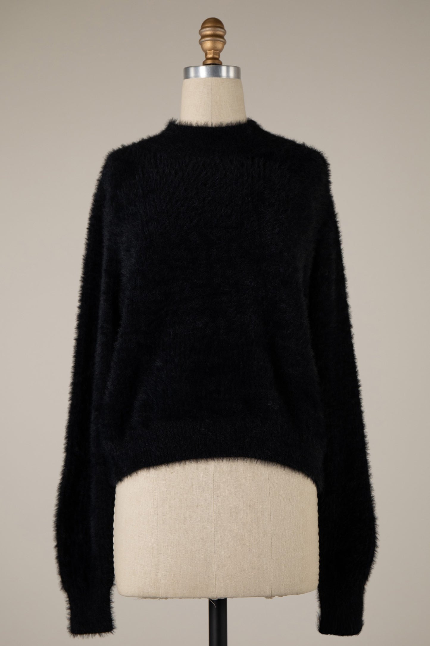 Mock Neck Eyelash Sweater