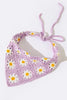 Daisy Knit Crochet Bandana