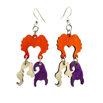Wooden Sanderson Sisters Earrings