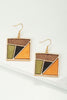 Color Block Wood Earrings