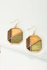 Color Block Wood Earrings