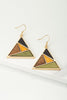 Color Block Wood Earrings