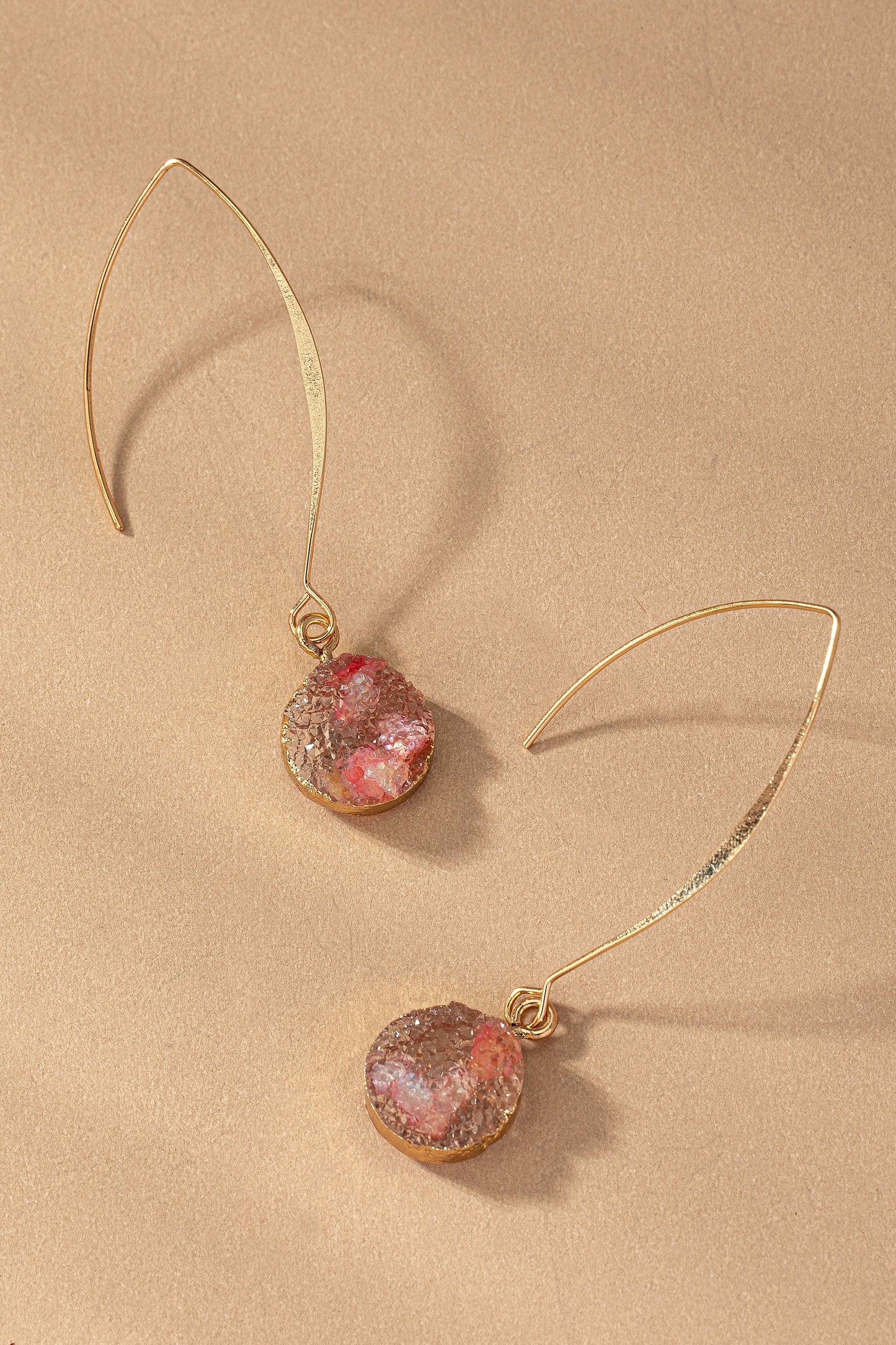 Faux Druzy Drop Earrings