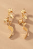 Twisted Gold Drop Earrings