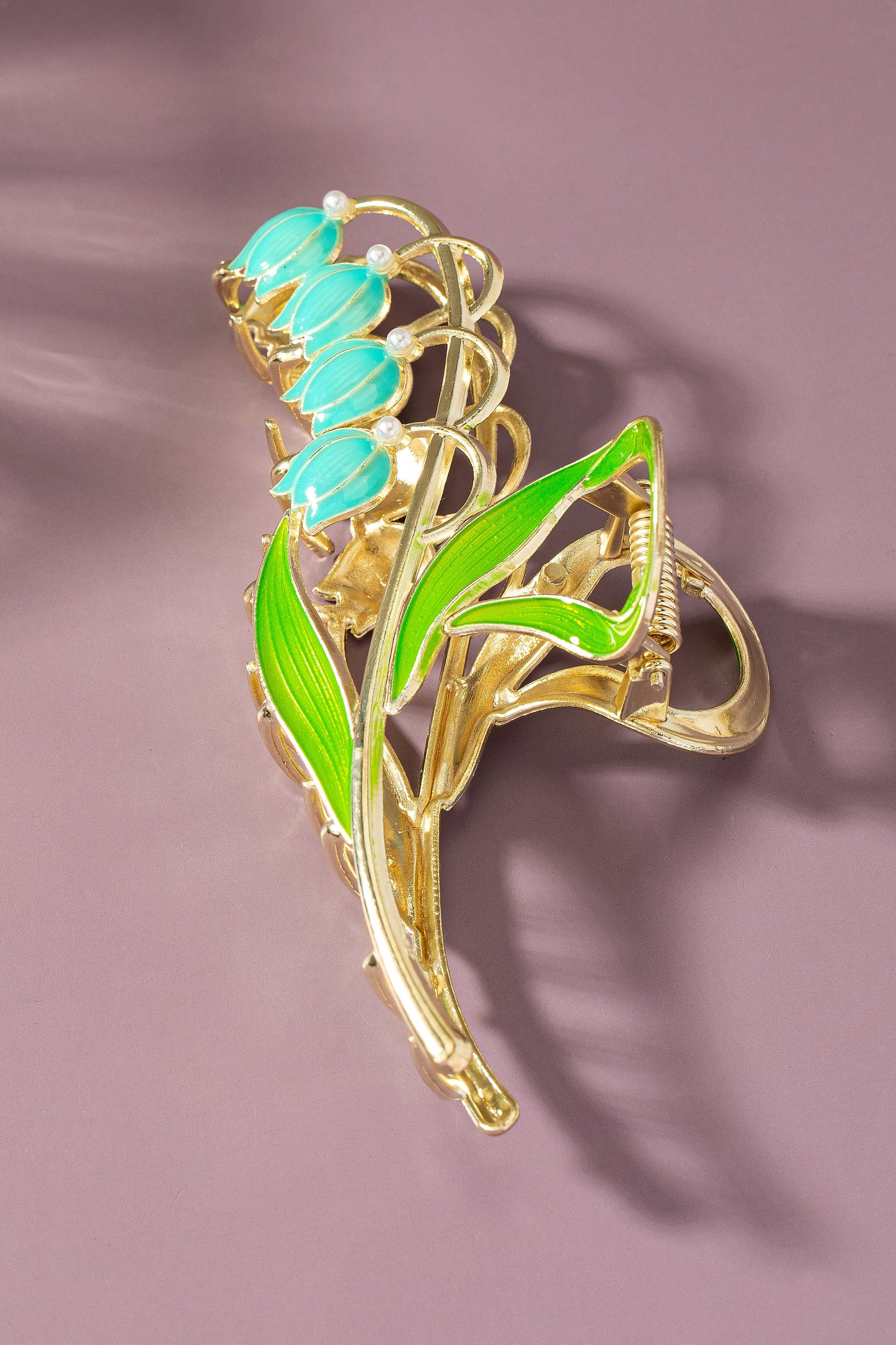 Metal Enamel Flower Hair Claw Clips