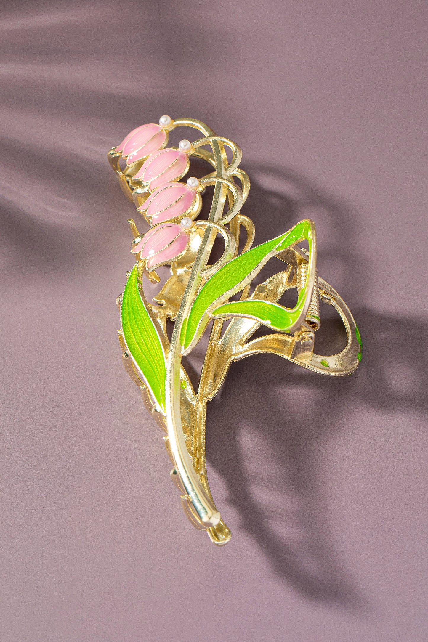 Metal Enamel Flower Hair Claw Clips